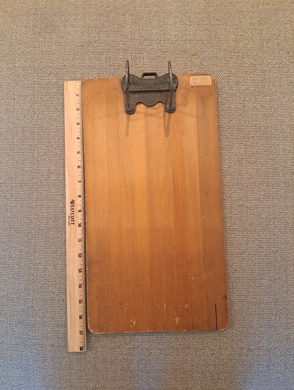 Vtg Globe Wernicke Columbia File Metal Receipt Holder-Industrial Office Supplies